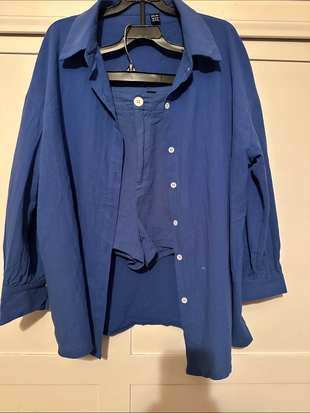 Womans  Blue Button-Up Shirt by Unknown Brand